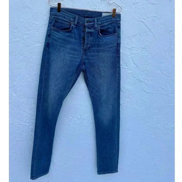 Rag & Bone Womens New York Fit 1 Skinny Denim Jeans Blue Size 32W 32L - Picture 1 of 9